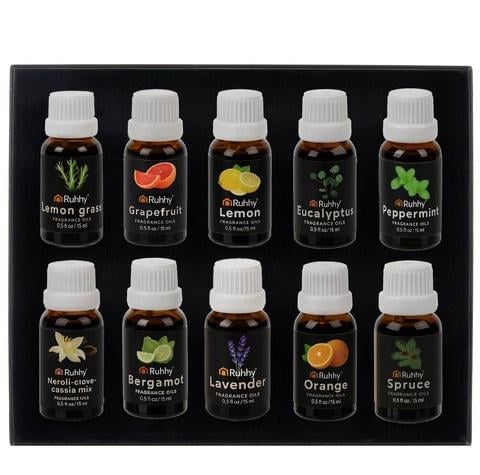 Набор ароматических масел для диффузоров и увлажнителей 10 шт. по 15 мл в подарочной упаковке Набор ароматических масел для диффузоров и увлажнителей 10 шт. по 15 мл в подарочной упаковке