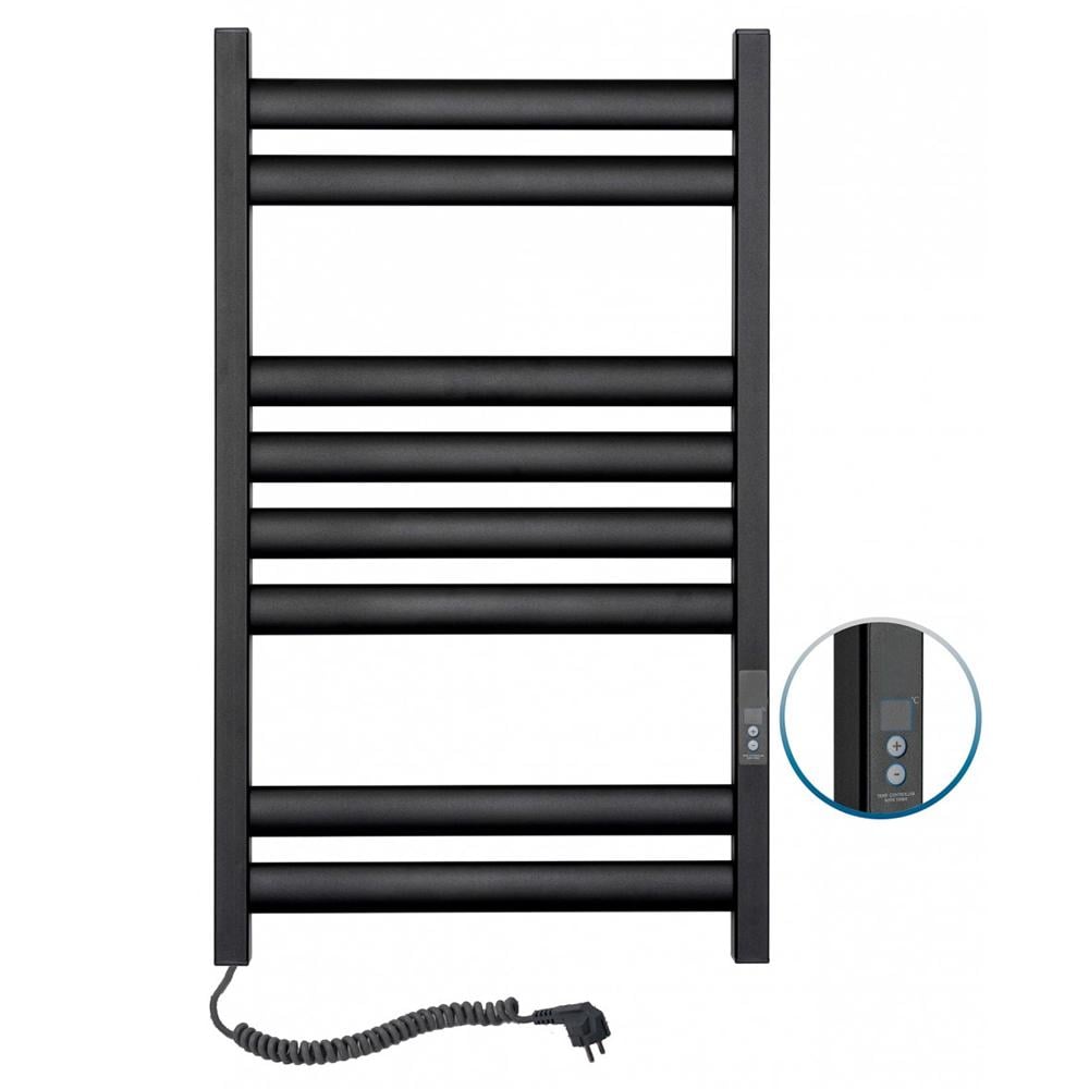 Полотенцесушитель электрический SANTAN Лестница Ellipse левосторонняя 500х800 мм Черный (312189)