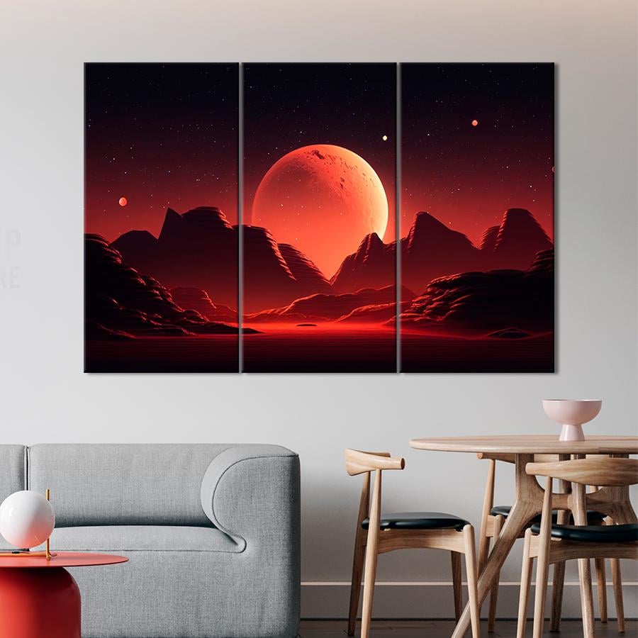 Картина космос Красная планета 156x100 см (A1296-3) Картина космос Красная планета 156x100 см (A1296-3)