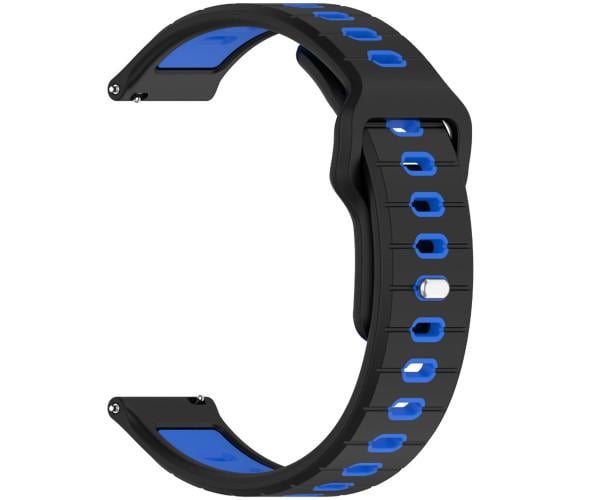 Ремешок силиконовый Sport Dual Color для Garmin Instinct Crossover 22 мм Черно-синий (49646)