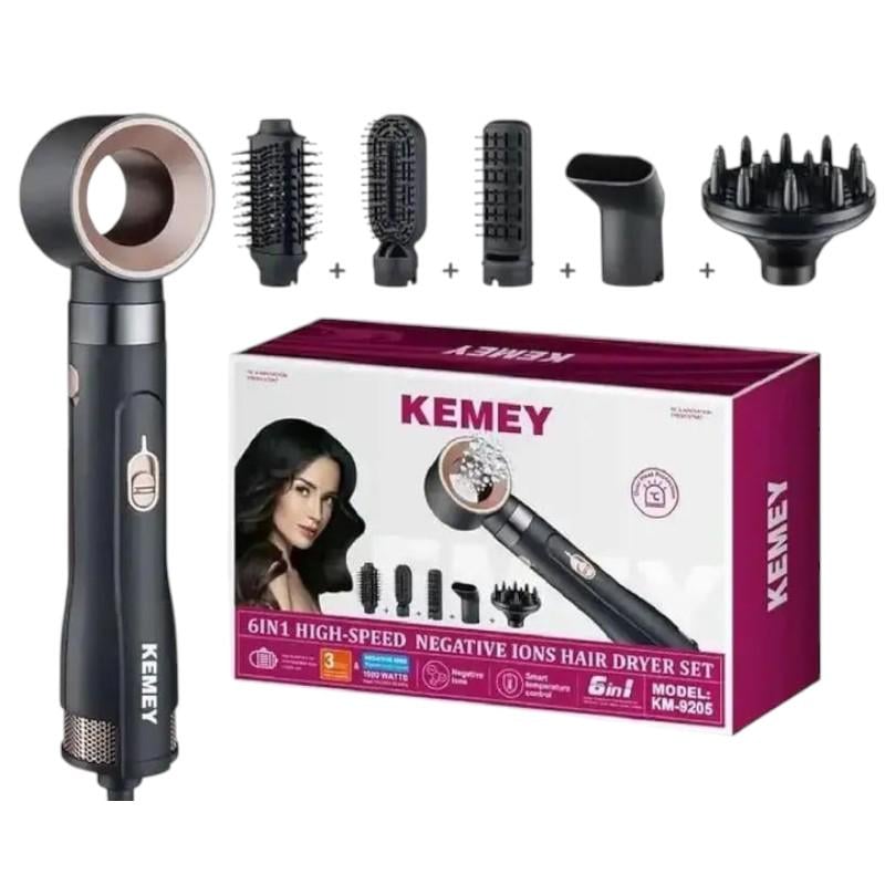 Стайлер для волос Kemei с насадками 6в1 (9205 )