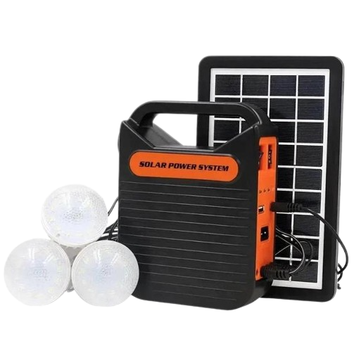 Фонарь переносной аккумуляторный Easy Power EP-395 с солнечной панелью/LED лампочки/FM Радио/Bluetooth/зарядная станция (12834032)