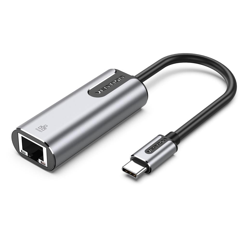 Адаптер USB-C на RJ45 Vention 1000 Мбит/с/0.15 м Серый (CFNHB) Адаптер USB-C на RJ45 Vention 1000 Мбит/с/0.15 м Серый (CFNHB)