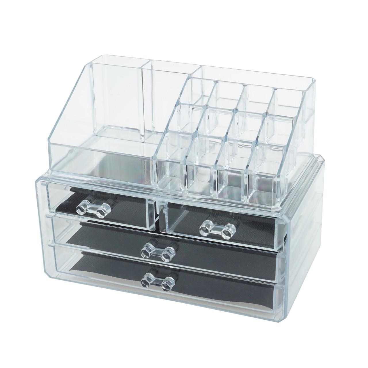 Органайзер-стойка Supretto для косметики с 4 ящичками Прозрачный (892995051)