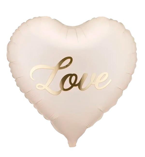 Воздушный шар сердце Love 45 см PartyDeco (10785)