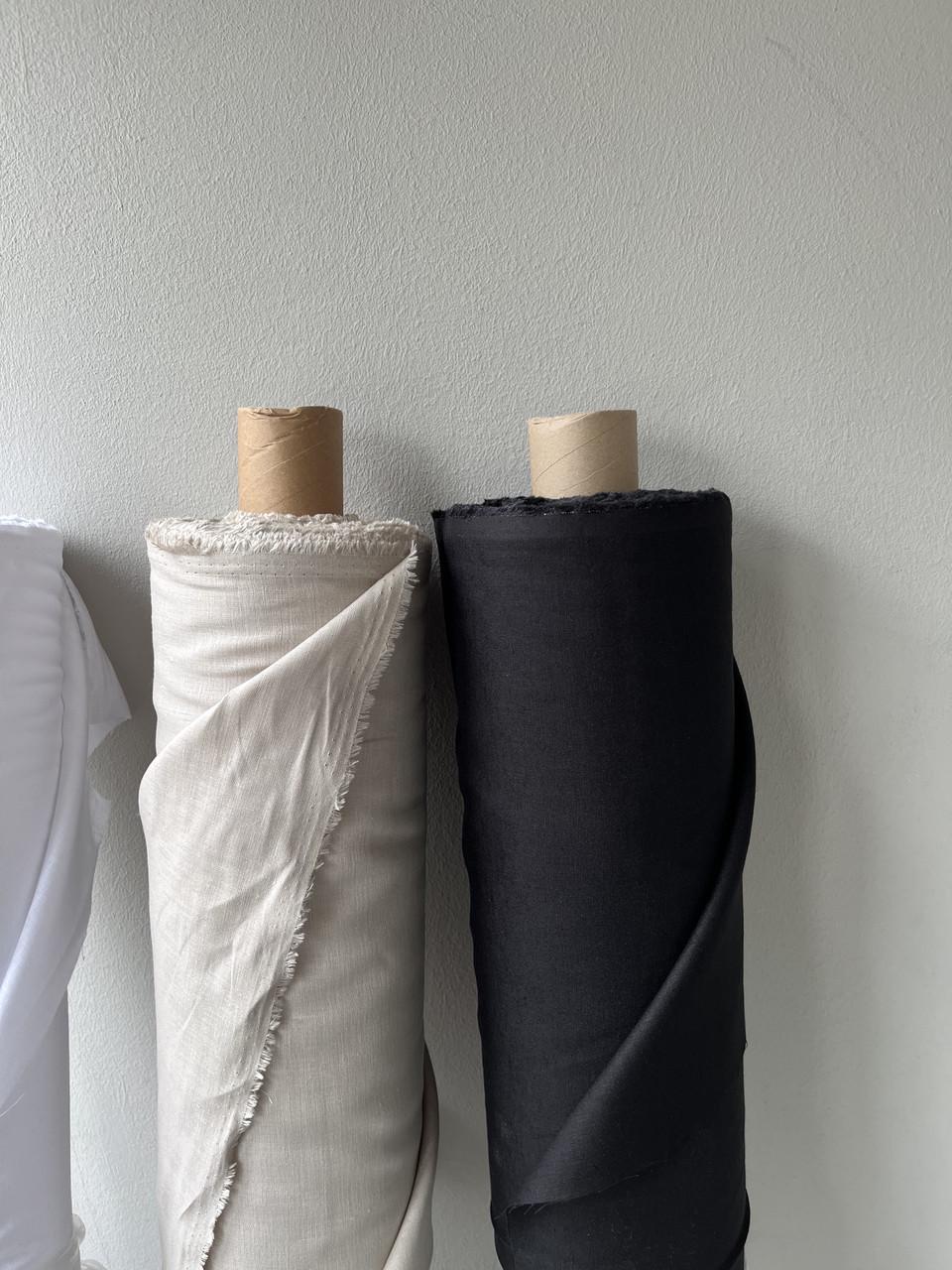 Ткань LINEN PLUS 56% лен 44% вискоза 143 см 147 Черный - фото 5