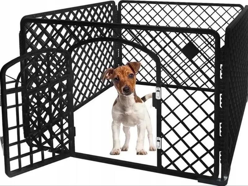 Клетка загон для собак Malatec из ABS пластика 90x90x60 см Черный