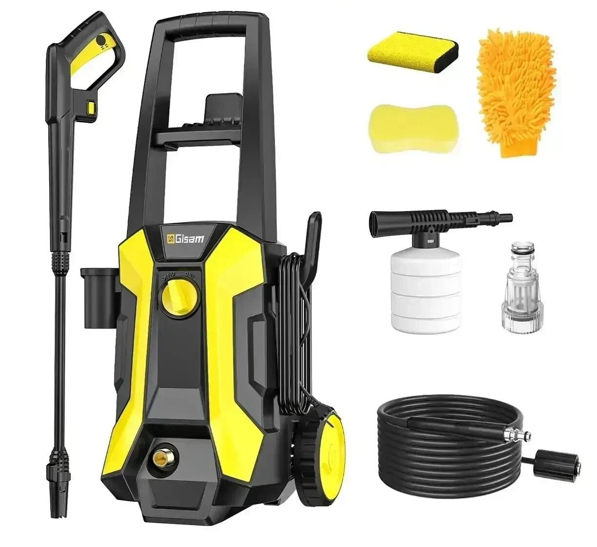 Мийка високого тиску GISAM GL-Q2 2200 Вт 180 бар 480 л/год із піногенератором