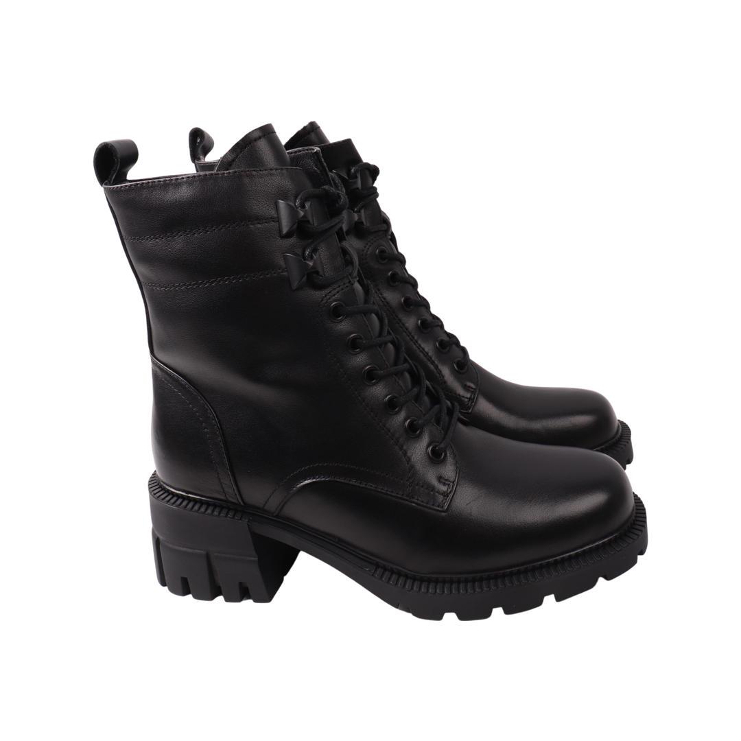 Черевики жіночі Melanda зі шкіри р. 38 Чорний (12-22ZHC)