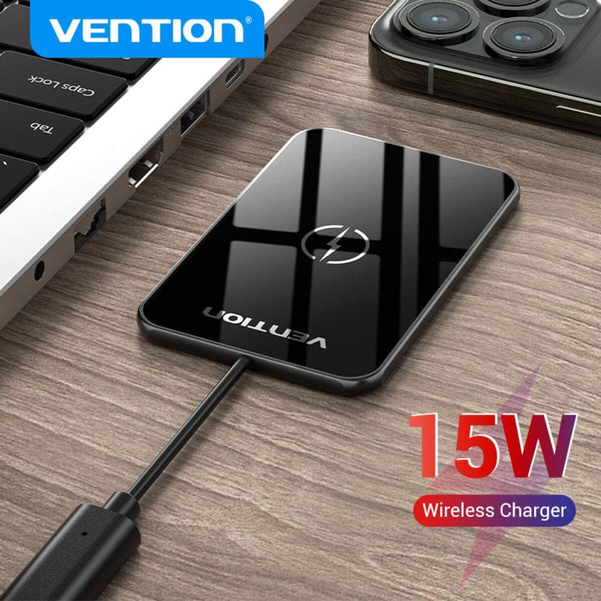 Зарядное устройство для телефонов беспроводное Vention Wireless Charger 15W Ultra thin MirroredSurface Type 0,05 м Black (FGBBAG) - фото 2 Зарядное устройство для телефонов беспроводное Vention Wireless Charger 15W Ultra thin MirroredSurface Type 0,05 м Black (FGBBAG) - фото 2