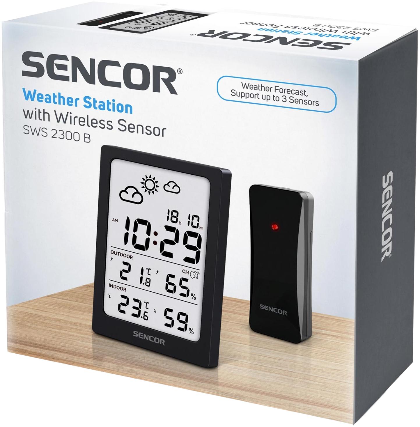 Метеостанция электронная Sencor SWS2300B с беспроводным датчиком Черный (28745731) - фото 8 Метеостанция электронная Sencor SWS2300B с беспроводным датчиком Черный (28745731) - фото 8