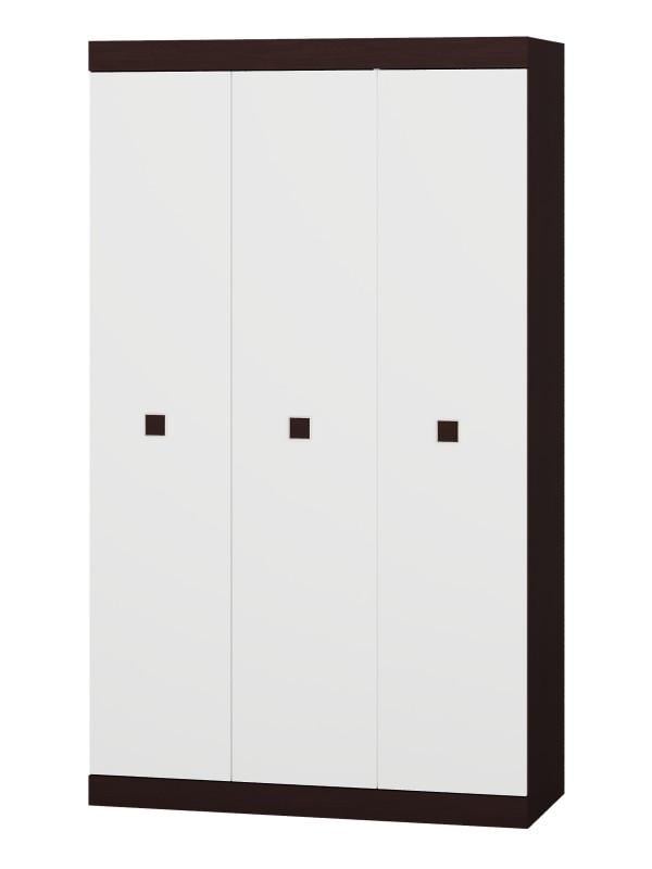 Шкаф для детской комнаты 3-х дверный Эверест 1200 2050х500х1200 мм Венге темный/Белый (6262061)