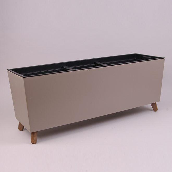 Горшок пластмассовый на ножках Flora Urbi Case Beton Effect N 77 см Мокка (92499)