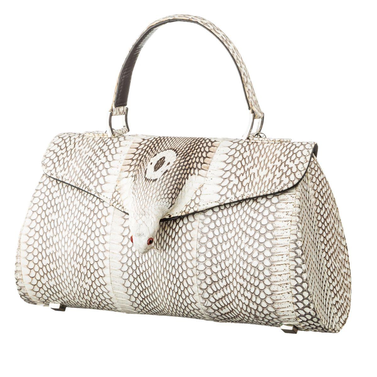Сумка Snake leather 18555 из натуральной кожи кобры Серый Сумка Snake leather 18555 из натуральной кожи кобры Серый