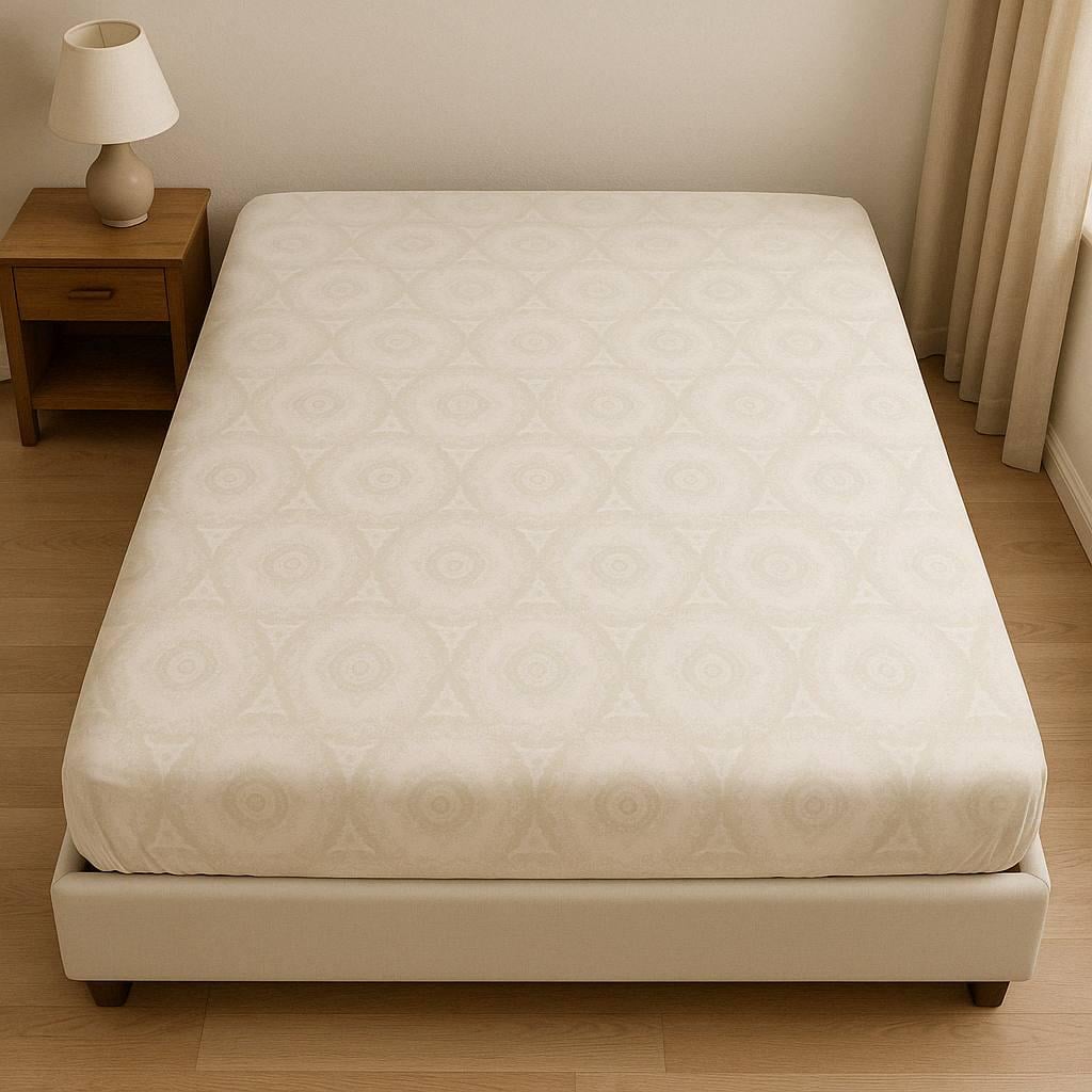 Простыня на резинке Белоснежная из сатина 180х200 см (S-1804Bs/x180)