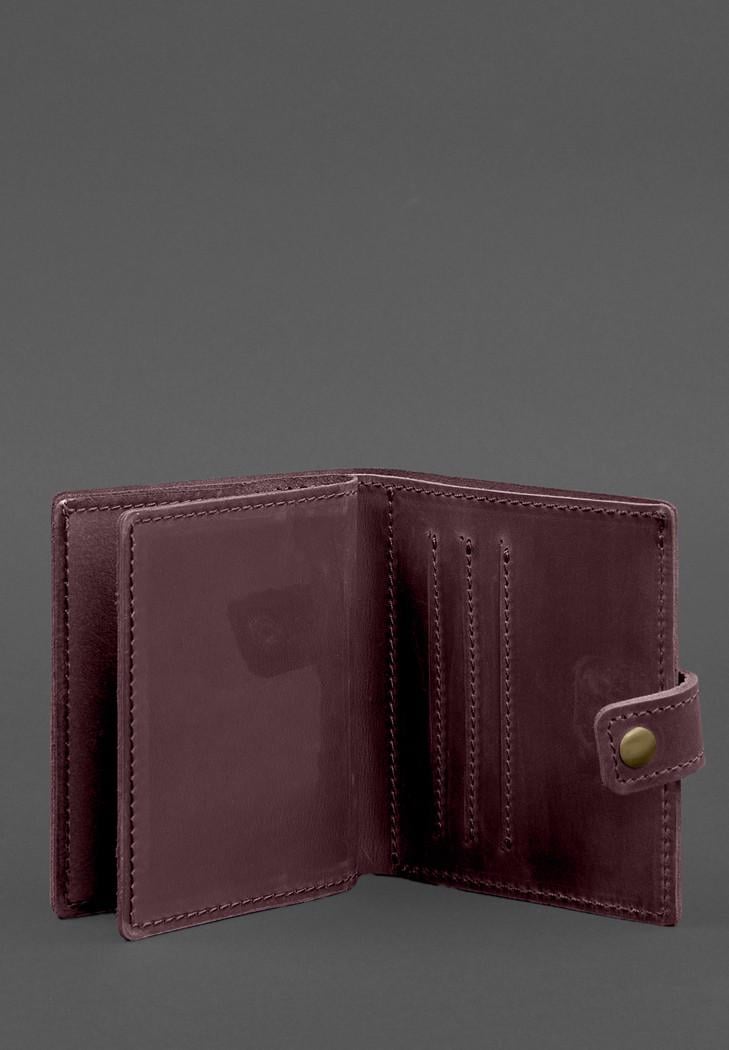 Обложка-портмоне кожаная для удостоверения офицера ГПСУ 11.2 Crazy Horse Бордовый (A-028705) - фото 2 Обложка-портмоне кожаная для удостоверения офицера ГПСУ 11.2 Crazy Horse Бордовый (A-028705) - фото 2