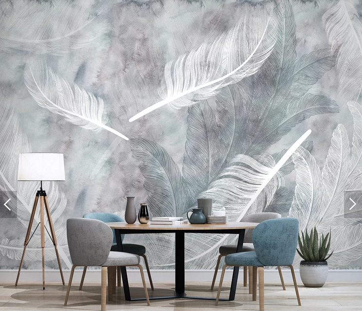 Фотообои флизелиновые абстракция для спальни/зала/кухни Белые перья - фото 3