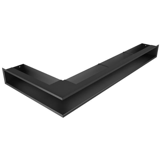 Вентиляционная решетка для камина Saven Loft Angle угловая правая 95х950х450 мм Черный (LOFT/NP/9,5/95/45/BL)