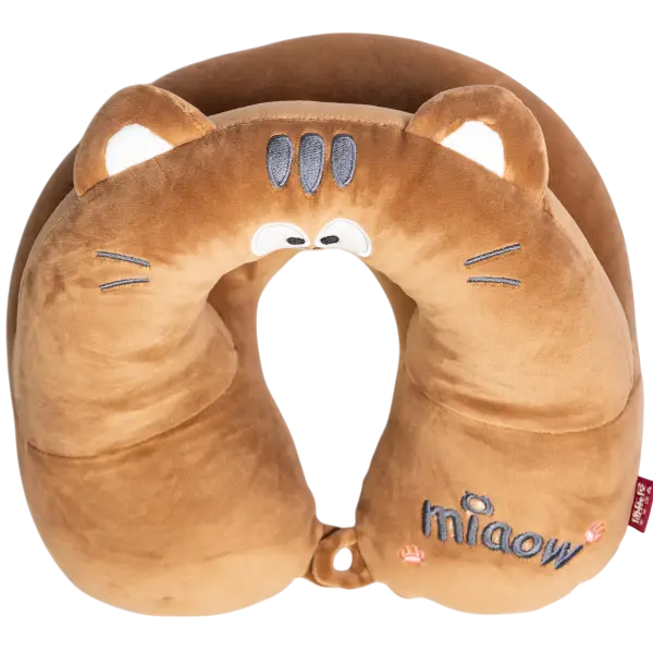 Подушка для шеи Miaow U-образная двойная Коричневый (HP-56-27BR)