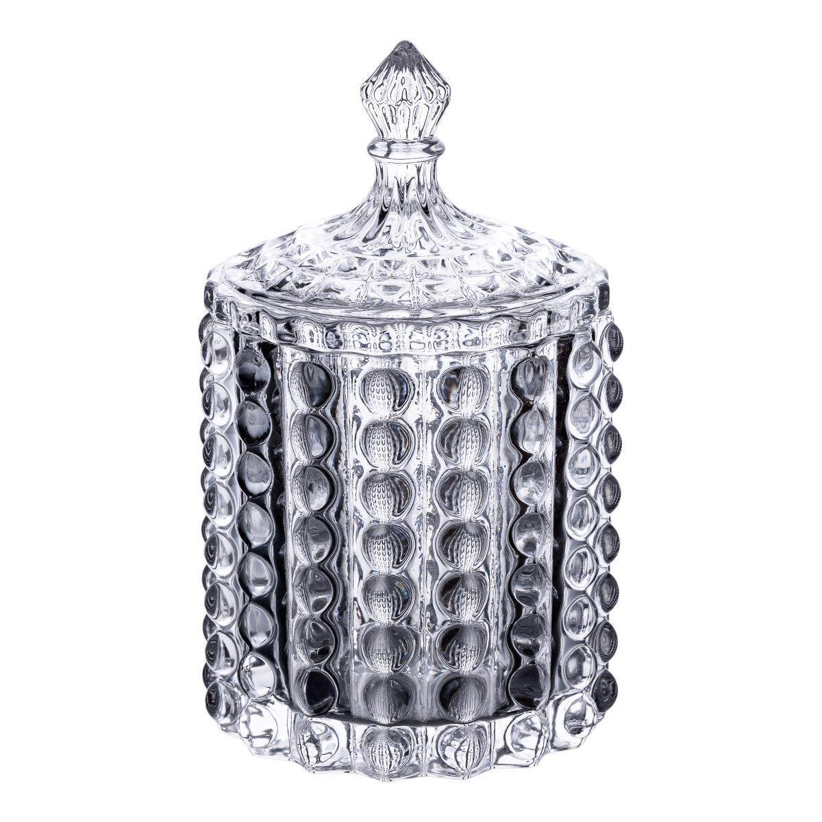 Конфетница стеклянная с крышкой круглая Ø7,5 см (HP-4-105)