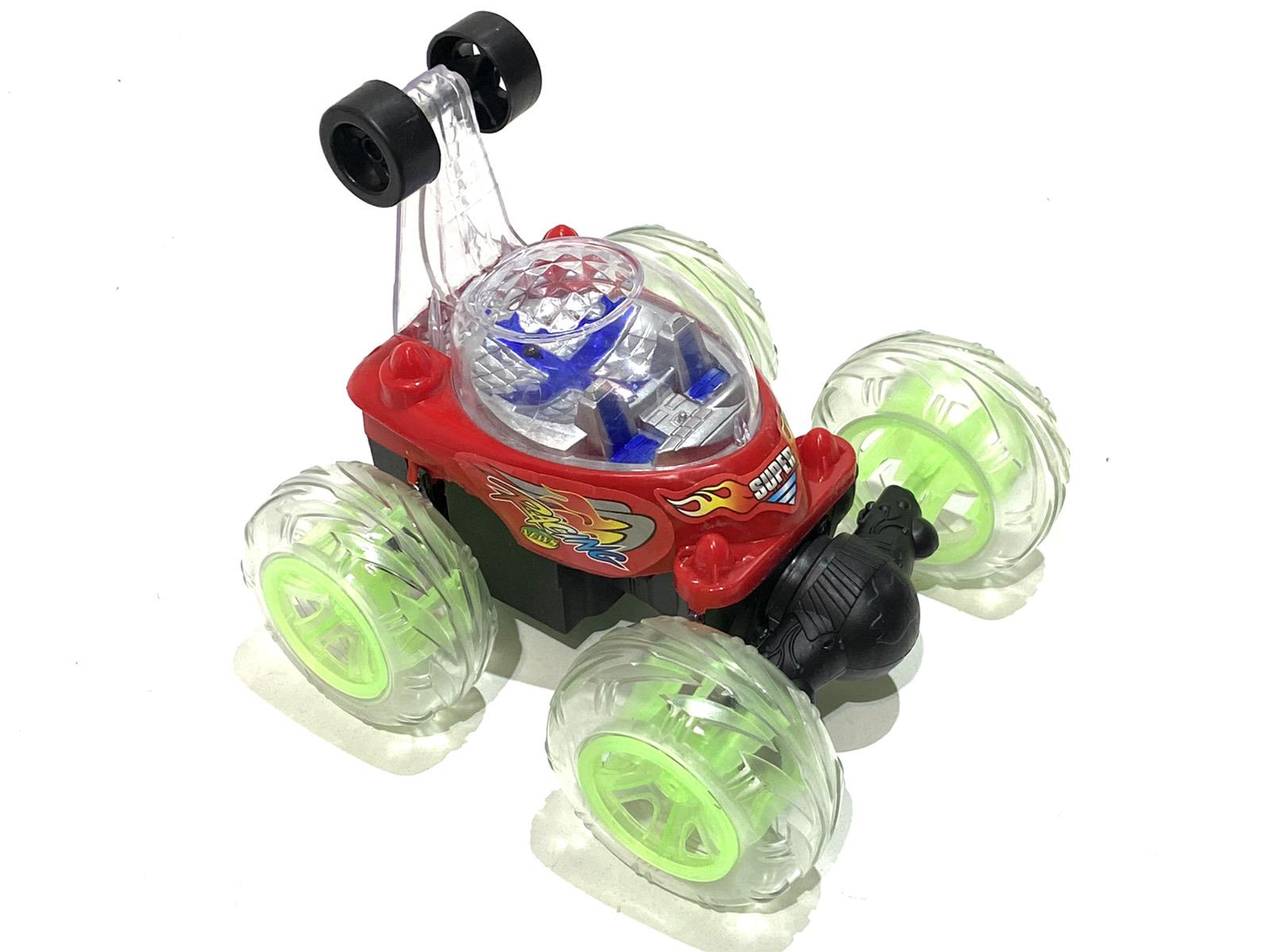 Машинка перевертыш на радиоуправлении Bambi трюковая со световыми и звуковыми эффектами Красный (9802)