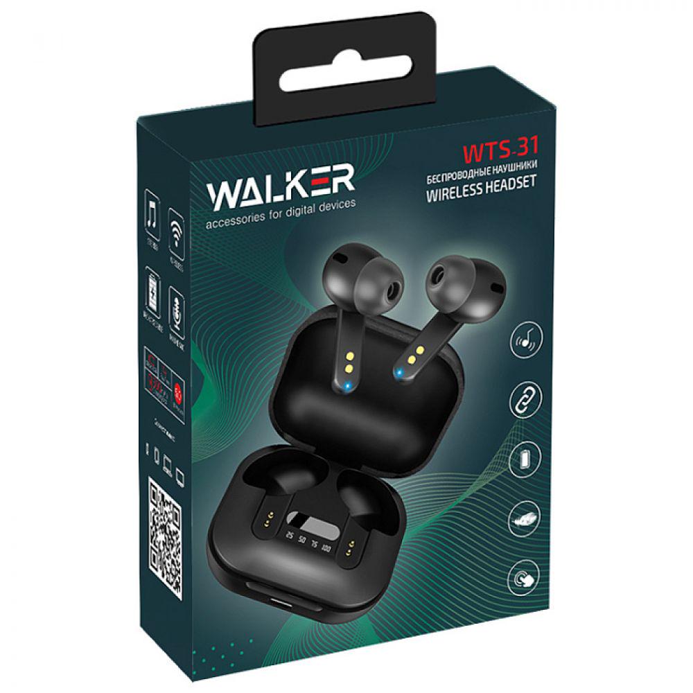 Навушники Bluetooth WALKER WTS-31 Black (12048761) - фото 3