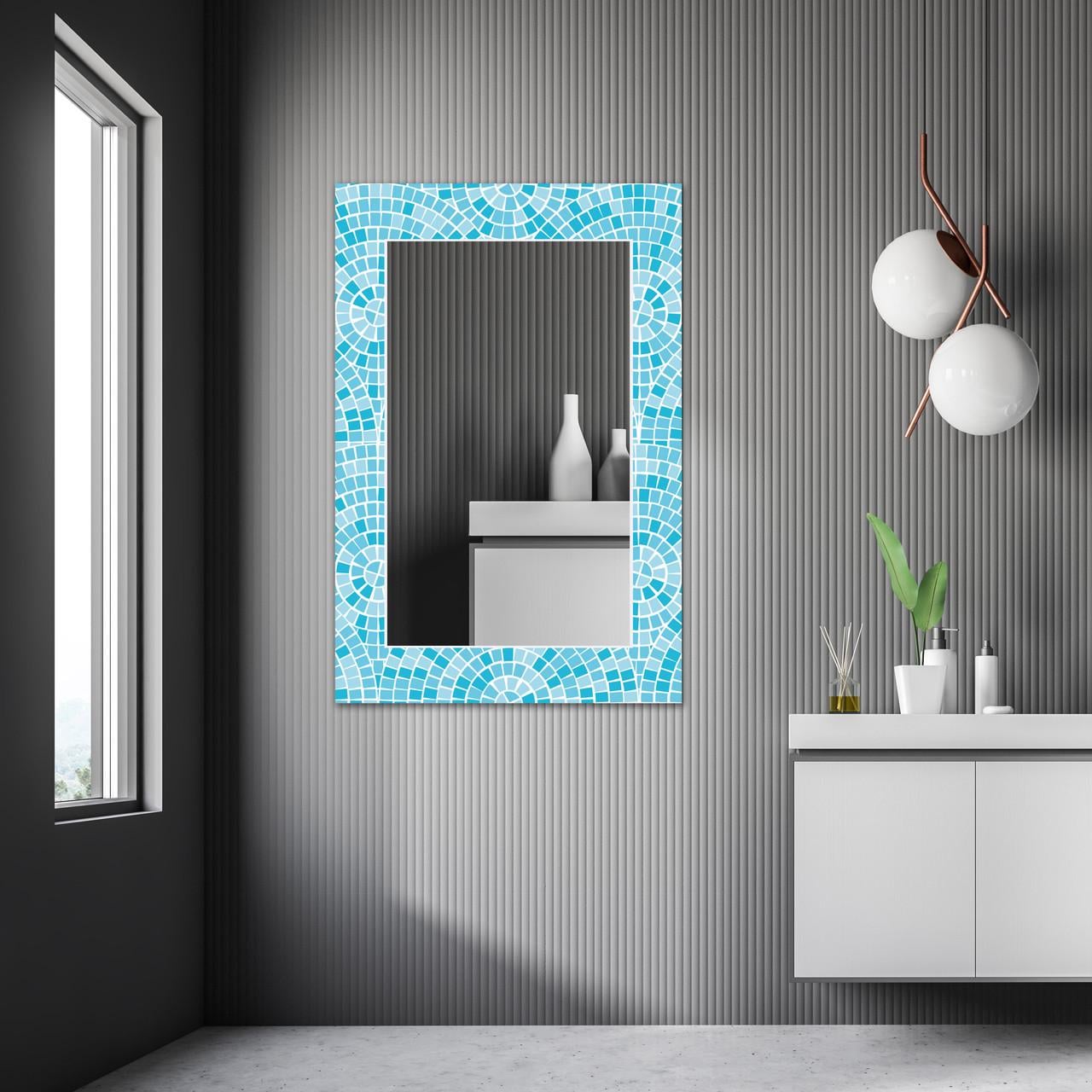 Зеркало на стену NovellaPrint с рисунком плитки прямоугольное 90х60 см (2002.6) Зеркало на стену NovellaPrint с рисунком плитки прямоугольное 90х60 см (2002.6)