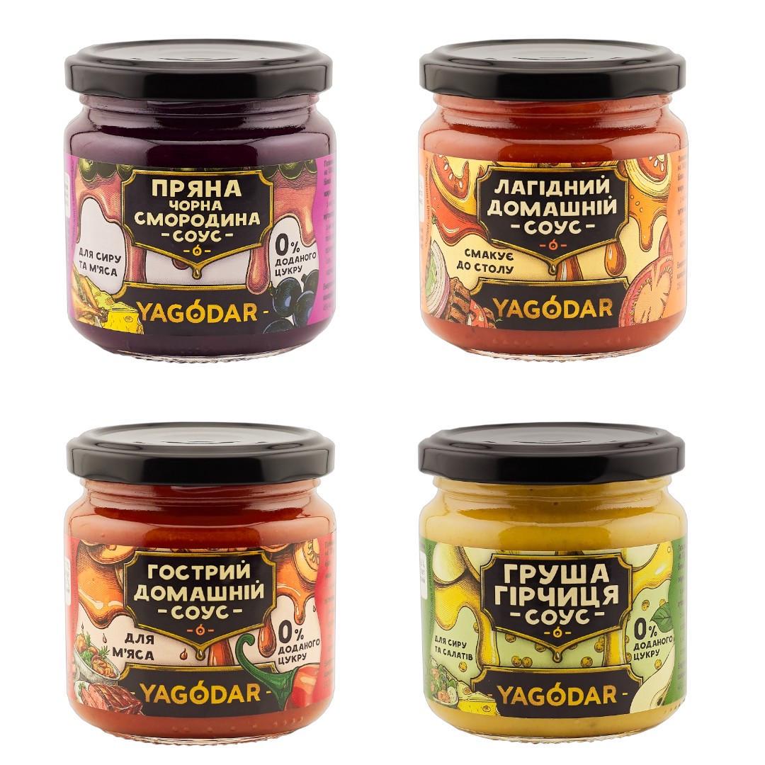 Набор соусов YAGODAR веганские 4 шт. 805 г