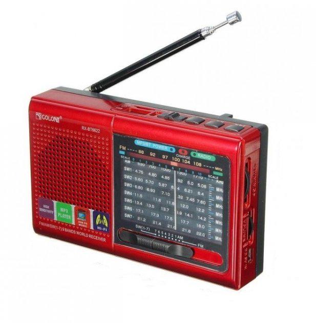 Радиоприемник Golon RX-6622 с ремешком Красный (9614963)