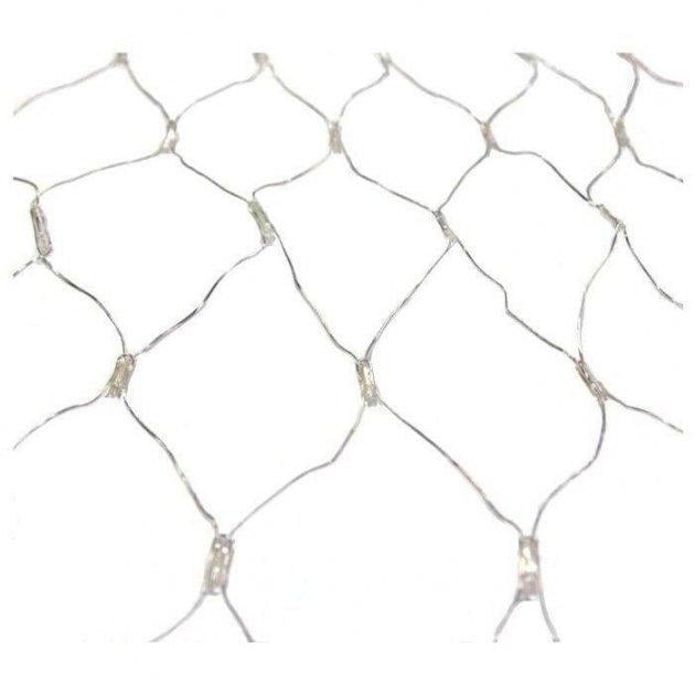 Гірлянда-сітка вулична від мережі прозорий шнур 1,5х1,5 м 120LED Різнокольоровий (1000-RV31M) - фото 6