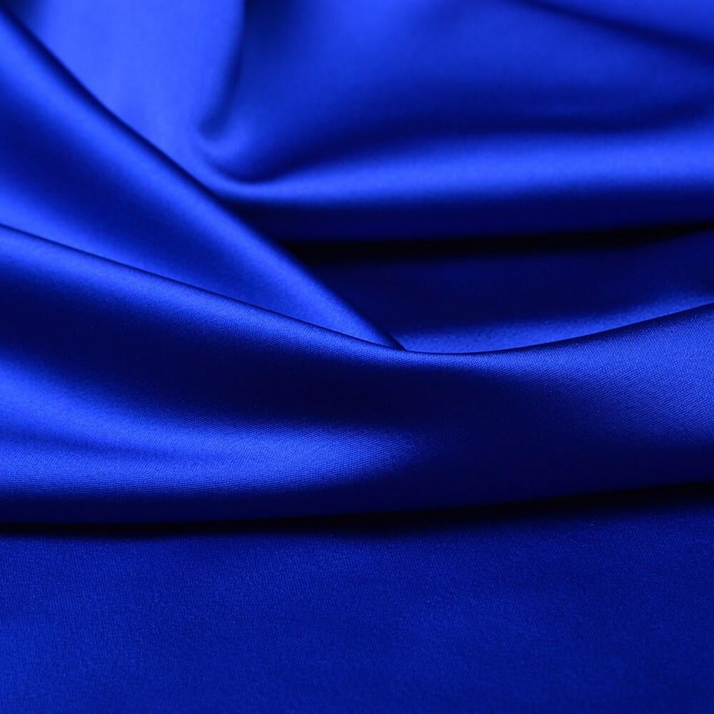 Ткань костюмная атласная Scarlett V-19 Электрик (10018)