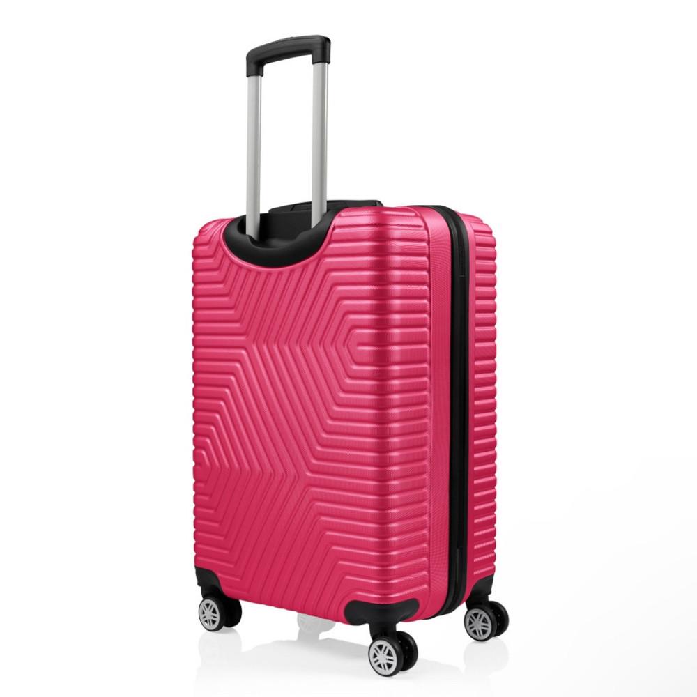 Валіза Polo ПК020-S полікарбонат на 4-х подвійних колесах маленька S 50 л Фуксія - фото 5