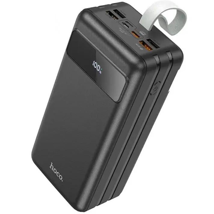 Павербанк Hoco J86B 60000mAh с быстрой зарядкой 22,5W и фонариком 4USB/QC/PD Черный (c774e143)