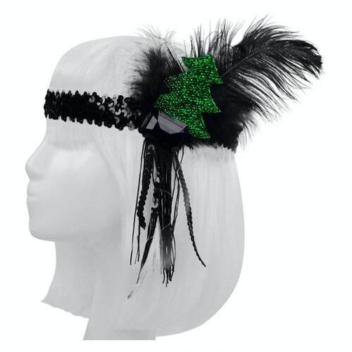 Резинка на голову Елочка Seta Decor 19-1024BLK-GR Резинка на голову Елочка Seta Decor 19-1024BLK-GR