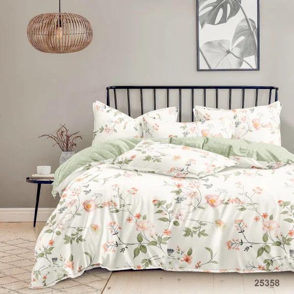 Комплект постельного белья Viluta 25358 с простыней на резинке евро 180х200х25 см (1543)