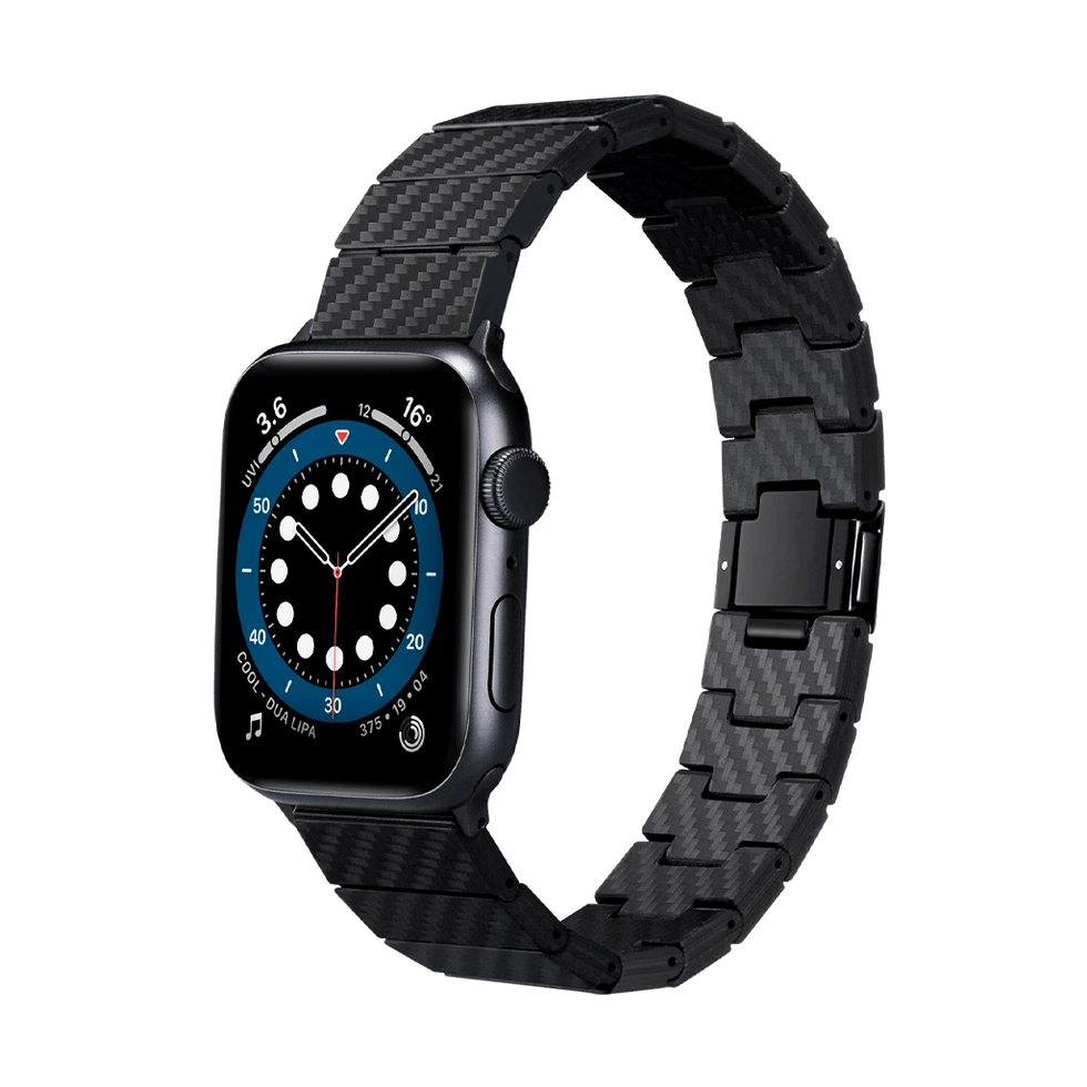 Ремінець для годинника Pitaka Modern Carbon Fiber Black/Grey для Apple Watch 45/44/42 мм (AWB1003) - фото 5 Ремінець для годинника Pitaka Modern Carbon Fiber Black/Grey для Apple Watch 45/44/42 мм (AWB1003) - фото 5