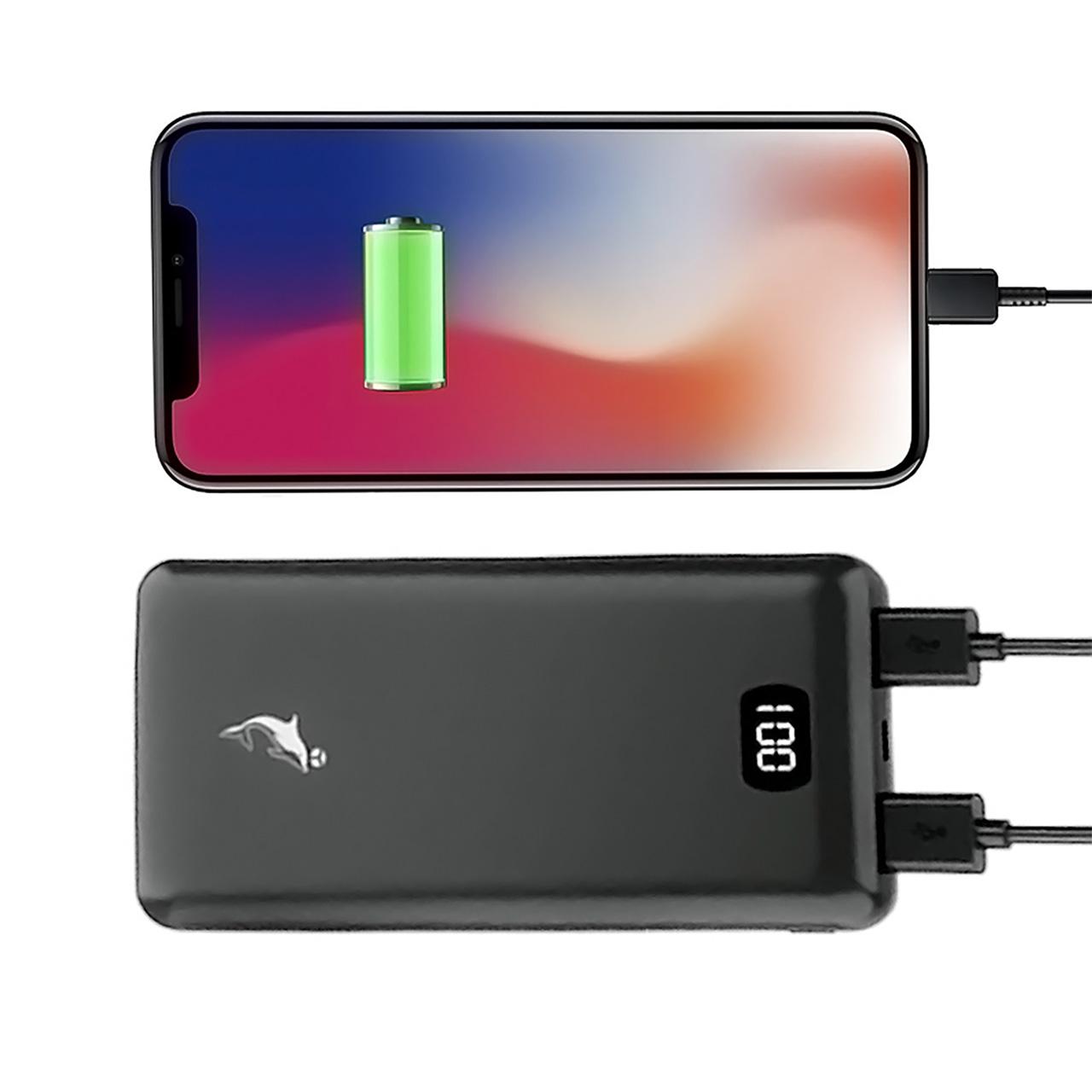 Портативное зарядное устройство Power Bank SkyDolphin SP21 10000 mAh MicroUSB/Type-C Black (180709) - фото 3