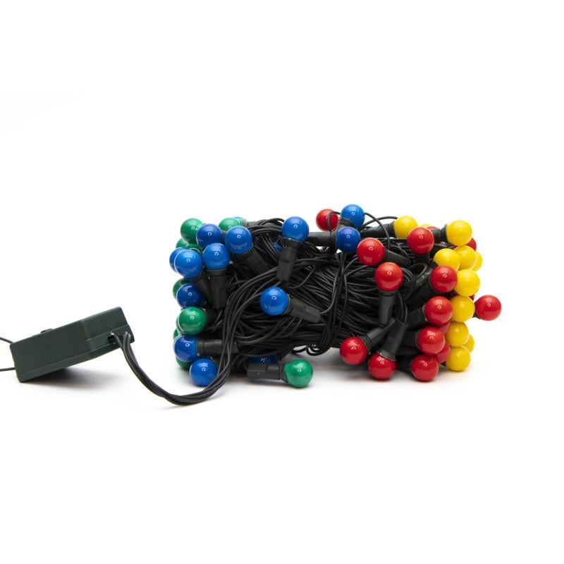 Гирлянда нить с лампочками накаливания жемчуг 10 м 100 ламп 8 режимов RGB IP20 (650026)