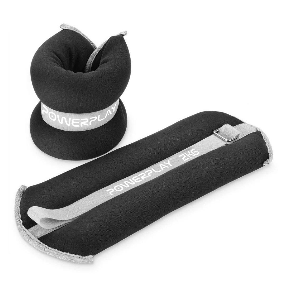 Обважнювачі-манжети для ніг та рук PowerPlay PP-4349 Ankle/Wrist Weights 2 шт. x 2 кг Чорний (25545982)