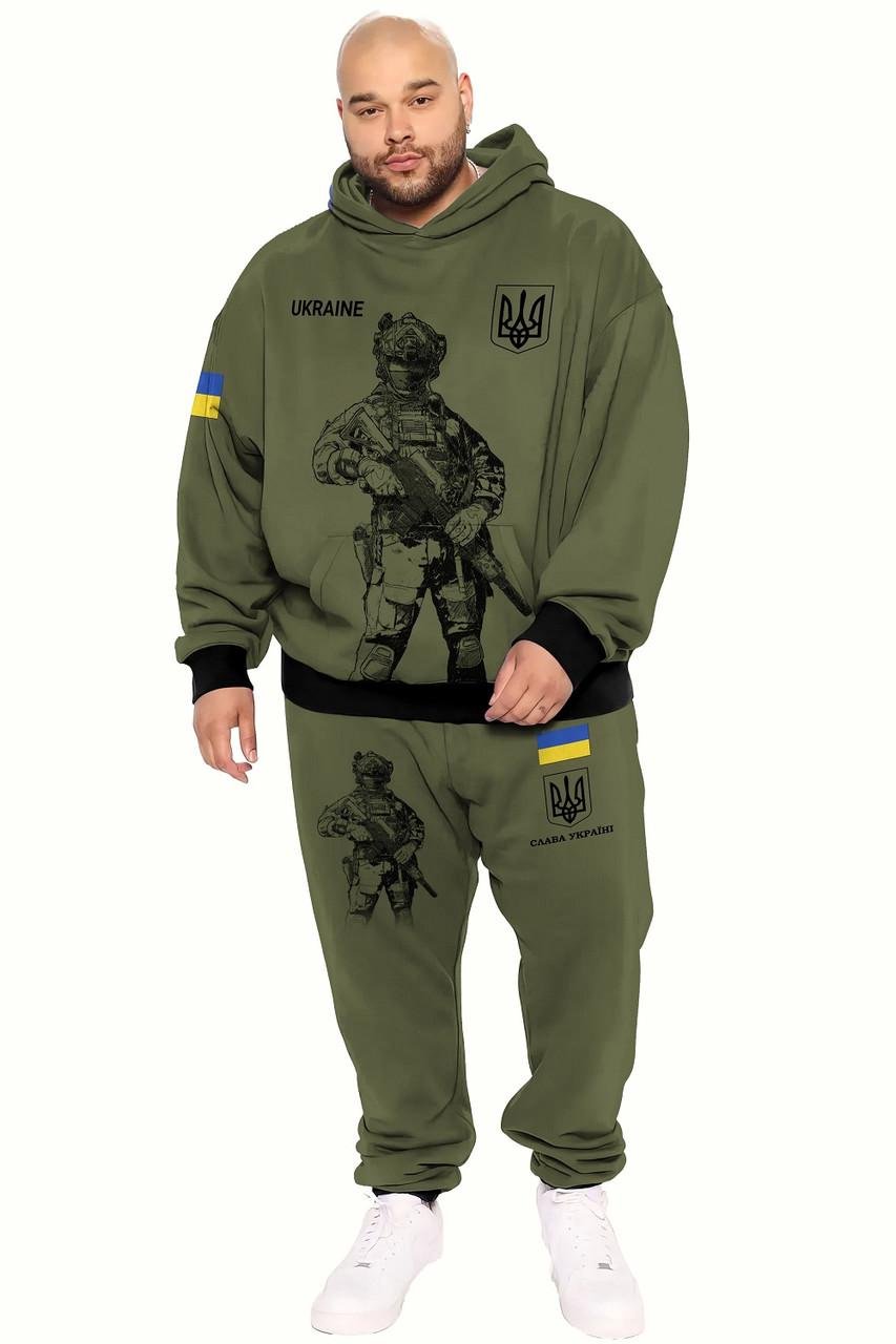 Спортивний костюм чоловічий Солдат 4XL Хакі (10082)