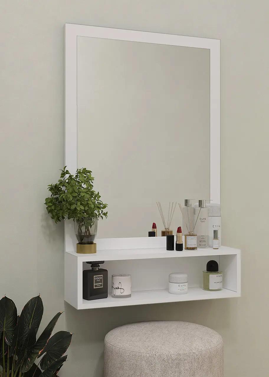 Зеркало с полкой 600х950х166 мм Белый (FNT-1)