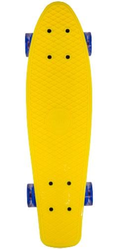 Скейтборд круїзер Candy 22" Yellow/LED Wheels (1504)