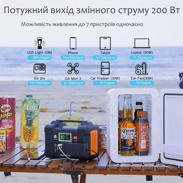 Зарядная электростанция портативная FlashFish 200 Вт 40800 мАч - фото 6