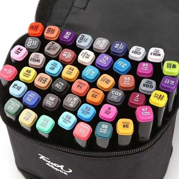 Набір двосторонніх скетч маркерів для малювання Touch 48 шт. (HA-222) - фото 2 Набір двосторонніх скетч маркерів для малювання Touch 48 шт. (HA-222) - фото 2