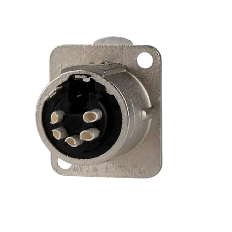 Панельний роз'єм Moco Mini XLR SA107-5P 5 контактів із двоотверстним фланцем для аудіосистем 1 шт. (000049390_2) - фото 5