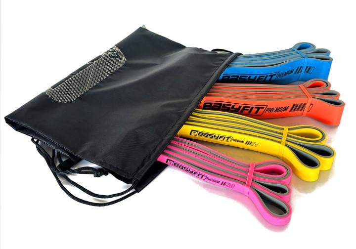 Набір двошарових резинок для підтягування EasyFit Premium EF-7634 7-63 кг 4 шт. - фото 2