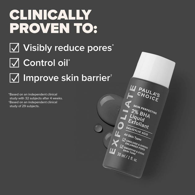 Тонік Paula's Choice Skin Perfecting -2% BHA Liquid Exfoliant із саліциловою кислотою 2% 30 мл - фото 2