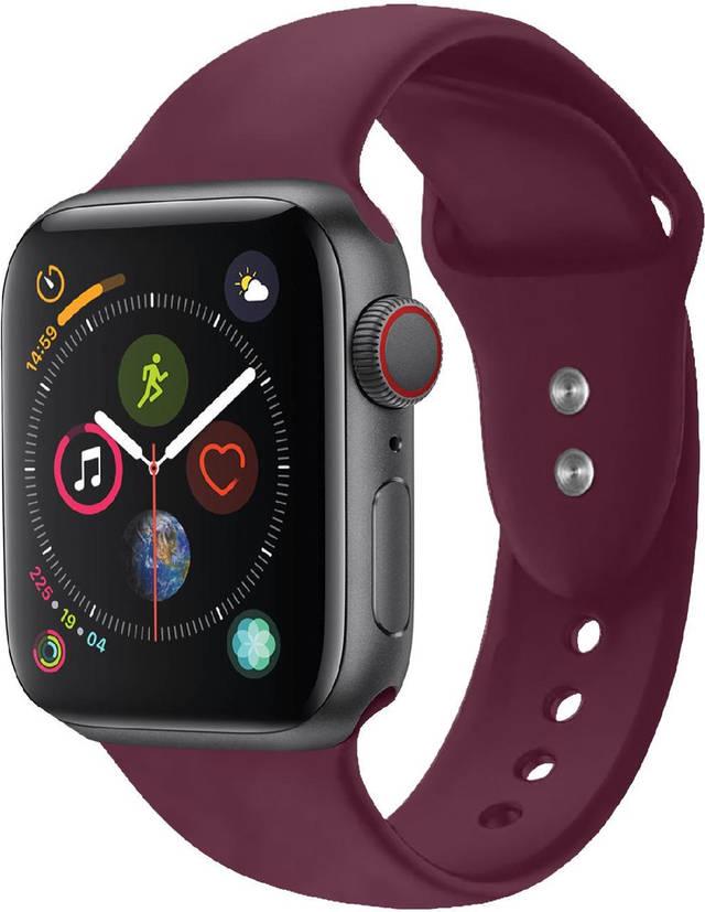 Силіконовий ремінець Promate Oryx-38ML для Apple Watch 38-40 мм Maroon - фото 1