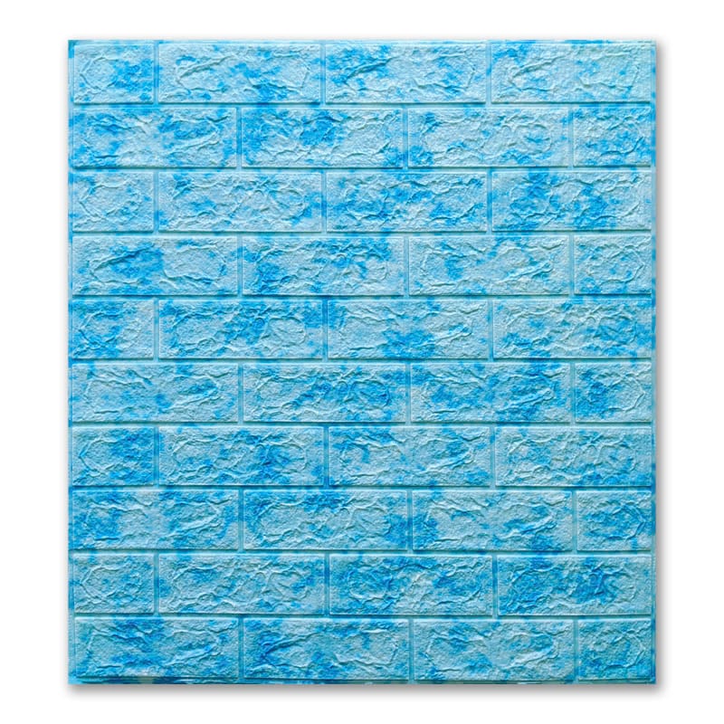 Самоклеюча 3D панель Sticker Wall 700x770x5 мм Блакитний мармур (00205)
