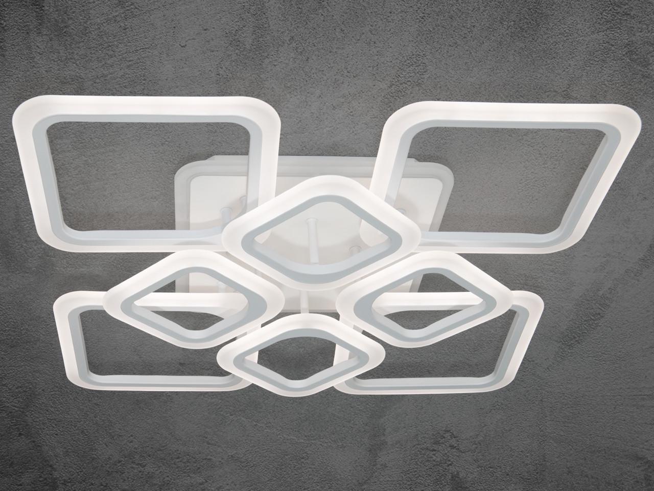 Люстра LED для зала с пультом HA8060-4+4WH-LS 110 W на 15 м2 Белый (2432345943) - фото 3 Люстра LED для зала с пультом HA8060-4+4WH-LS 110 W на 15 м2 Белый (2432345943) - фото 3